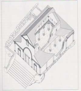 Reconstruction, Yevin 2000: 57, courtesy of the Israel Antiquities Authority © <i> synagogues.kinneret.ac.il </i>