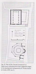 Plan of the "sacred compound" Arubas and Talgam 2014: 264, courtesy of Benny Arubas © <i> synagogues.kinneret.ac.il </i>