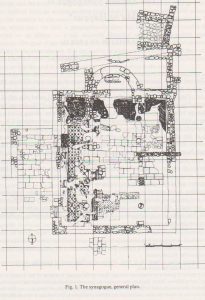 General plan, Tzaferis 1982: 216 courtesy of the Israel Antiquities Authority and  the  Israel Exploration Society © <i> synagogues.kinneret.ac.il </i>